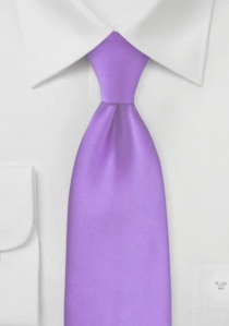 Cravatta business in poli-fibra viola tinta unita
