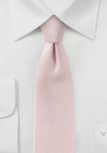 Cravatta business struttura a righe rosa pallido
