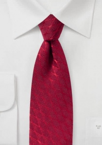 Cravatta con diamanti ondulati rossi e lana
