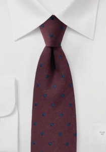 Cravatta business con pois di lana