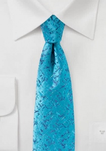 Cravatta con motivo astratto bluastro turchese blu