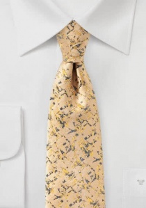 Cravatta da uomo con motivo astratto Giallo senape