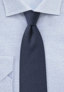 Cravatta business struttura blu scuro con lana