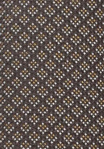 Cravatta business con design a cialda marrone