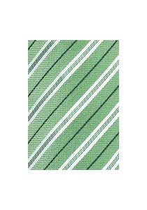 Cravatta in cotone con disegno a righe verde