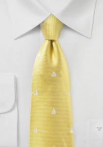Cravatta con velieri gialli