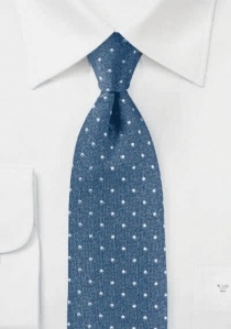 Cravatta business a pois blu navy