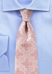 Cravatta maschile con decorazioni floreali rosa