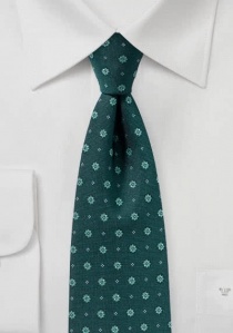 Cravatta business floreale verde abete