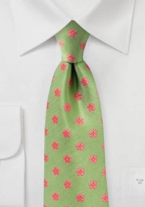 Cravatta design retrò Fiori verde