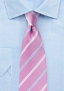 Cravatta Business Stripe Pink