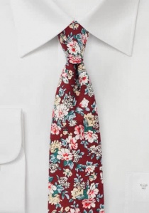 Cravatta da uomo con motivo floreale in cotone