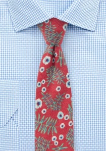 Cravatta business in flanella di cotone rosso