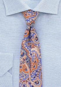 Cravatta con motivo Paisley blu cielo