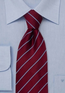 Cravatta bordeaux righe celesti