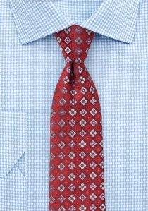 Cravatta business con diamante ornamentale rosso
