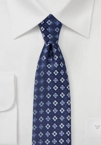 Cravatta business con emblemi di diamanti blu