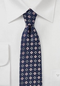 Cravatta business con diamante ornamentale blu