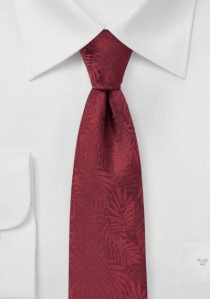 Cravatta Felce Struttura Rosso Scuro