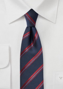 Cravatta a righe blu navy