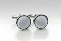 Cufflinks Stoff silbergrau