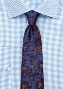 Cravatta con motivo a viticcio blu chiaro