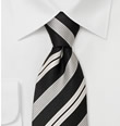 Categoria cravatte in nero, argento e bianco